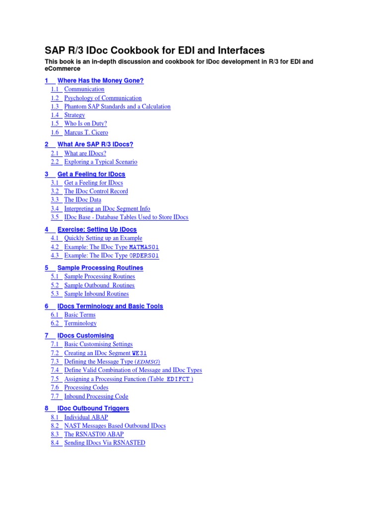 idoc Electronic Data Interchange File Format