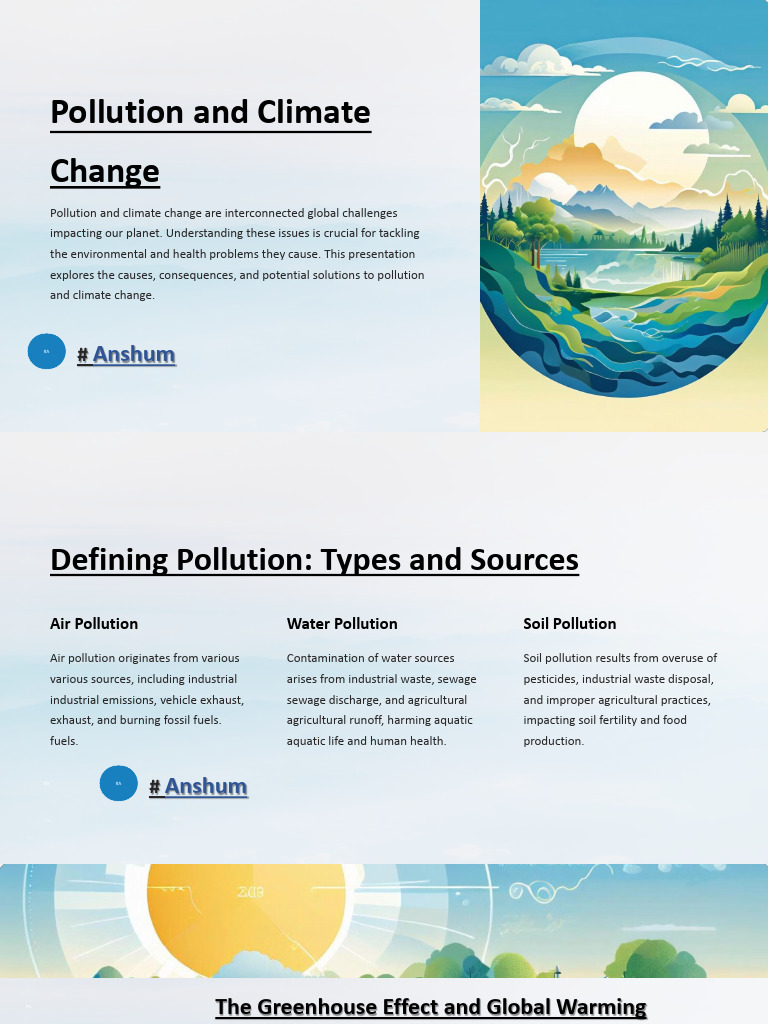 PDF - NEW Pollution-and-Climate-Change | PDF | Climate Change | Pollution