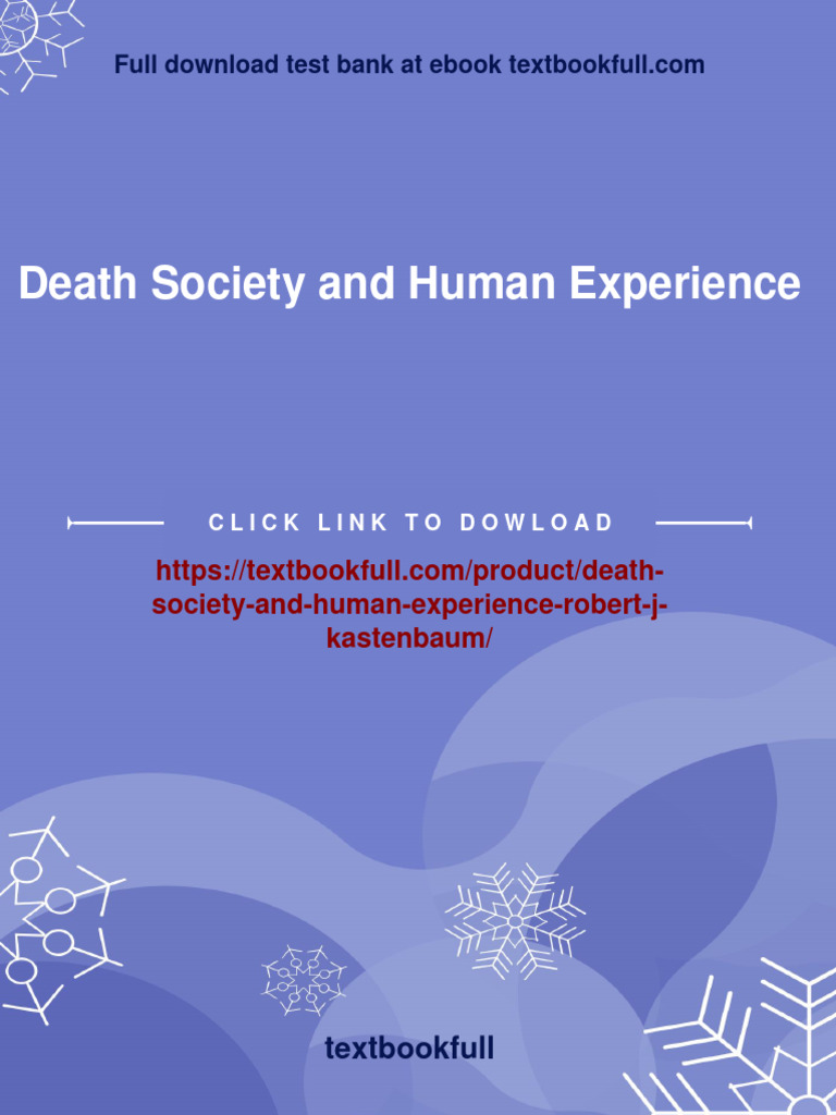Death Society and Human Experience Robert J. Kastenbaum Download PDF ...