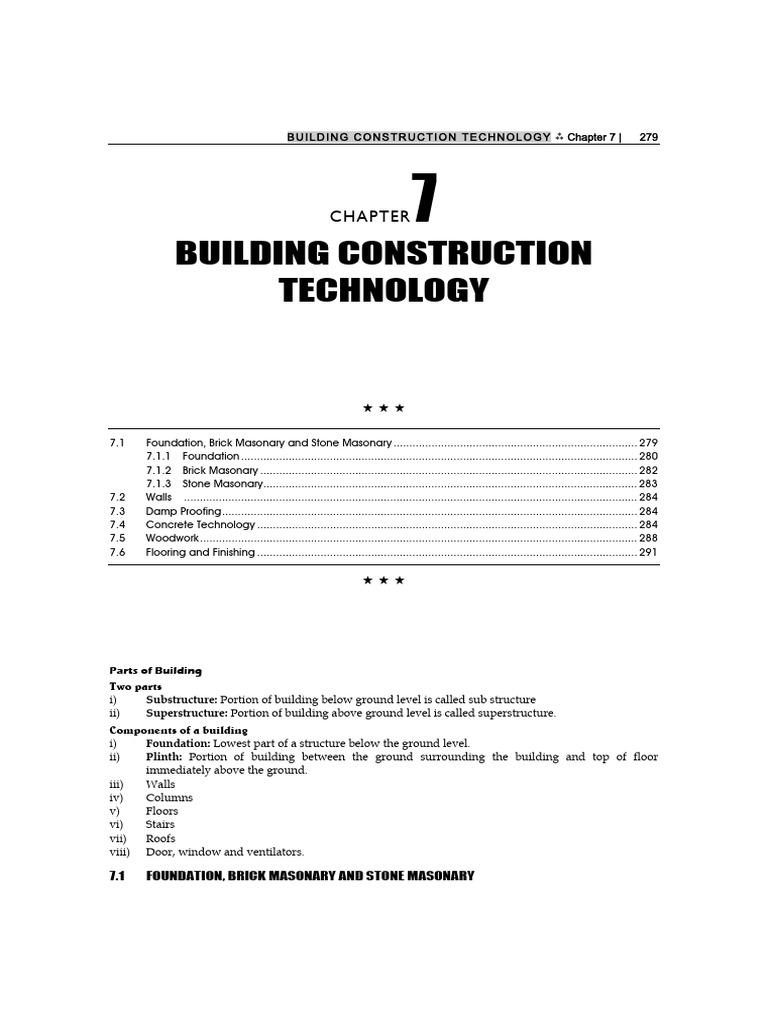 7 Building Construction Technology Theory Completed | PDF | Deep ...