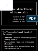 The Freudian Theory of Personality: Kandise G. Viar Senior Seminar February 19, 2007