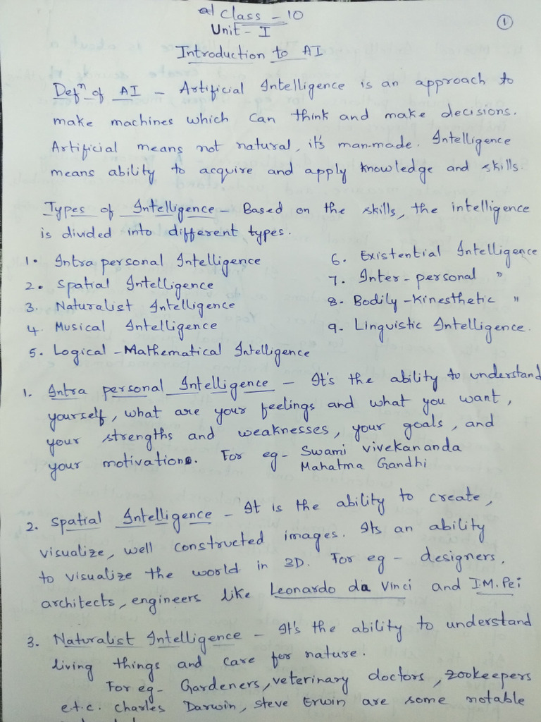 Ai Unit 1 Complete Notes Pdf