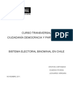 El Sistema Electoral Binominal en Chile