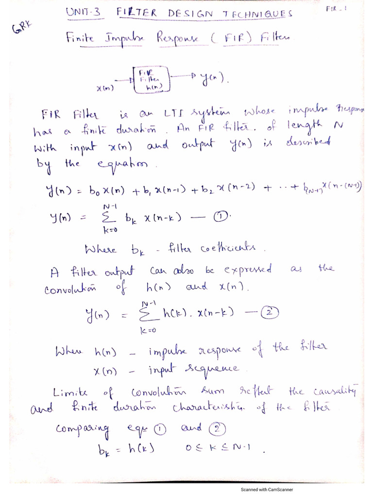 DSP U3 Notes 1 | PDF