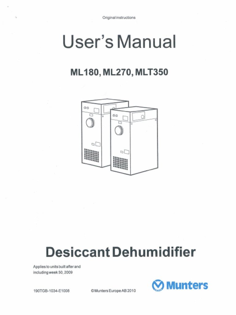 Dehumidifier Installation Manual | PDF