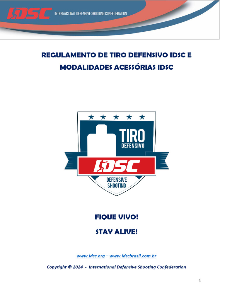 Regulamento de Tiro Defensivo IDSC | PDF | Carregador (armas de fogo ...