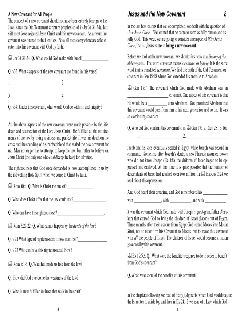 AAJ - 08 - Jesus and The New Covenant | PDF | Covenant (Biblical) | New ...