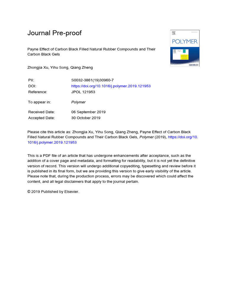 10 1016@j Polymer 2019 121953 | PDF | Nanocomposite | Rheology
