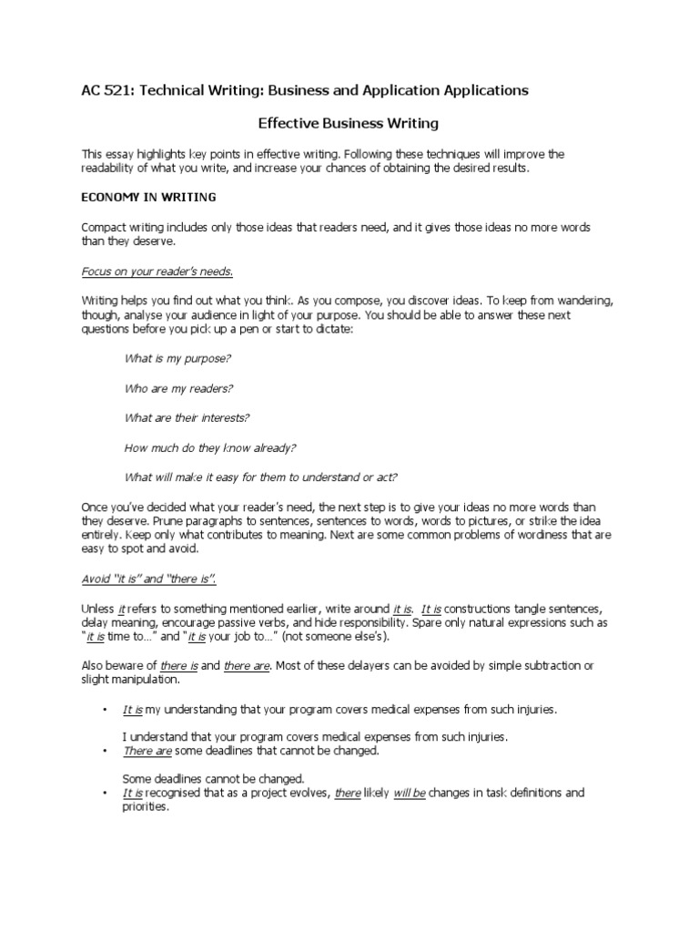 Effective Techniques for Business Writing | PDF | Address (Geography ...