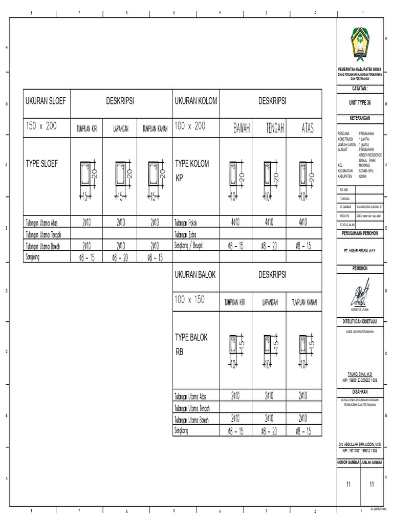 Detail Pembesian | PDF