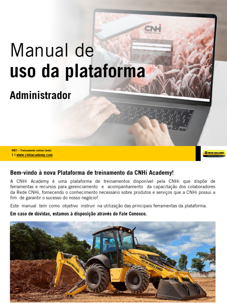 Manual de Uso da Plataforma CNHi Academy | PDF