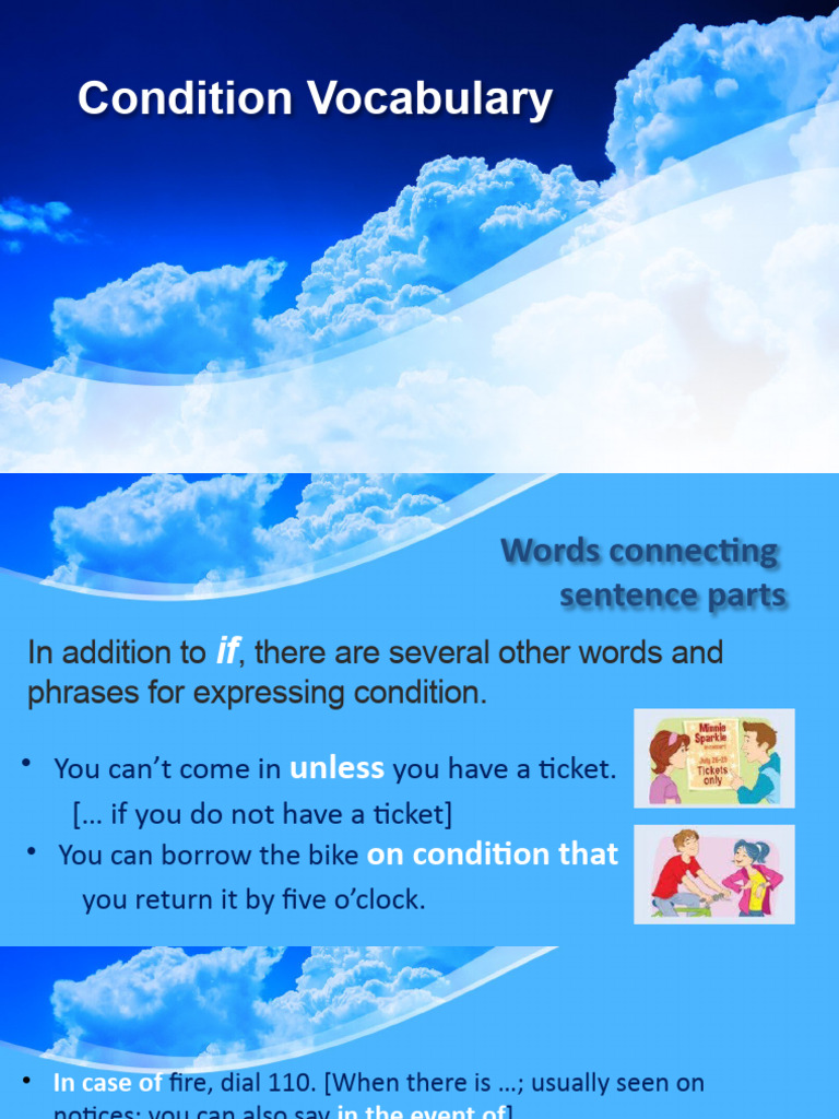 Conditional Words and Phrases | PDF | Linguistics | Languages