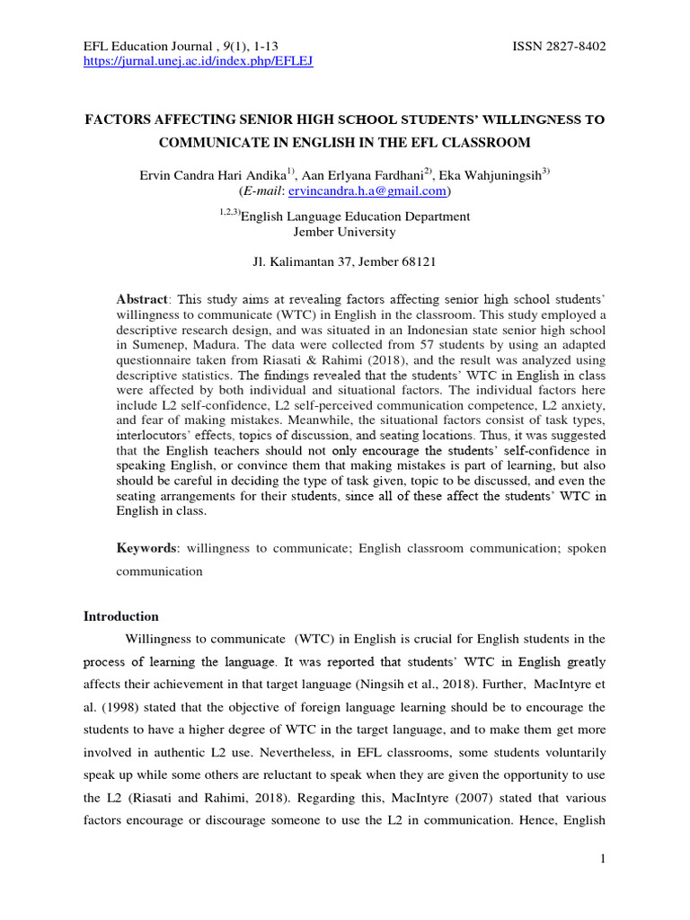 Factors Affecting Senior High School Stu | PDF | Second Language ...