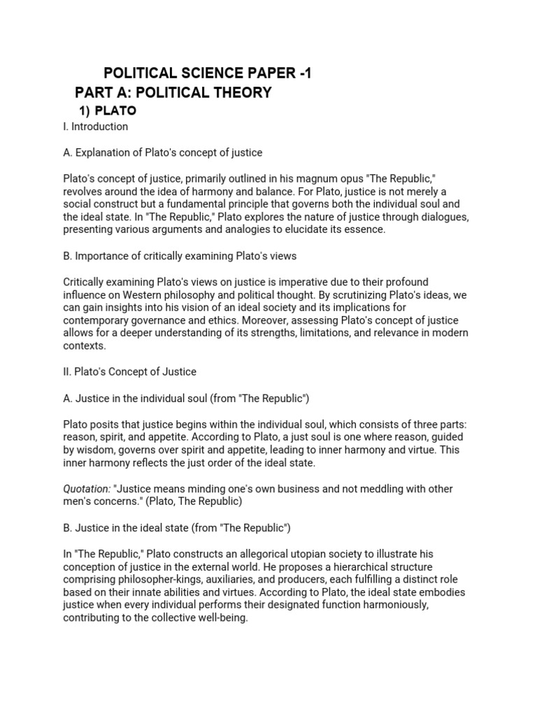 Plato's Justice: Theory and Critique | PDF | Justice | Crime & Violence