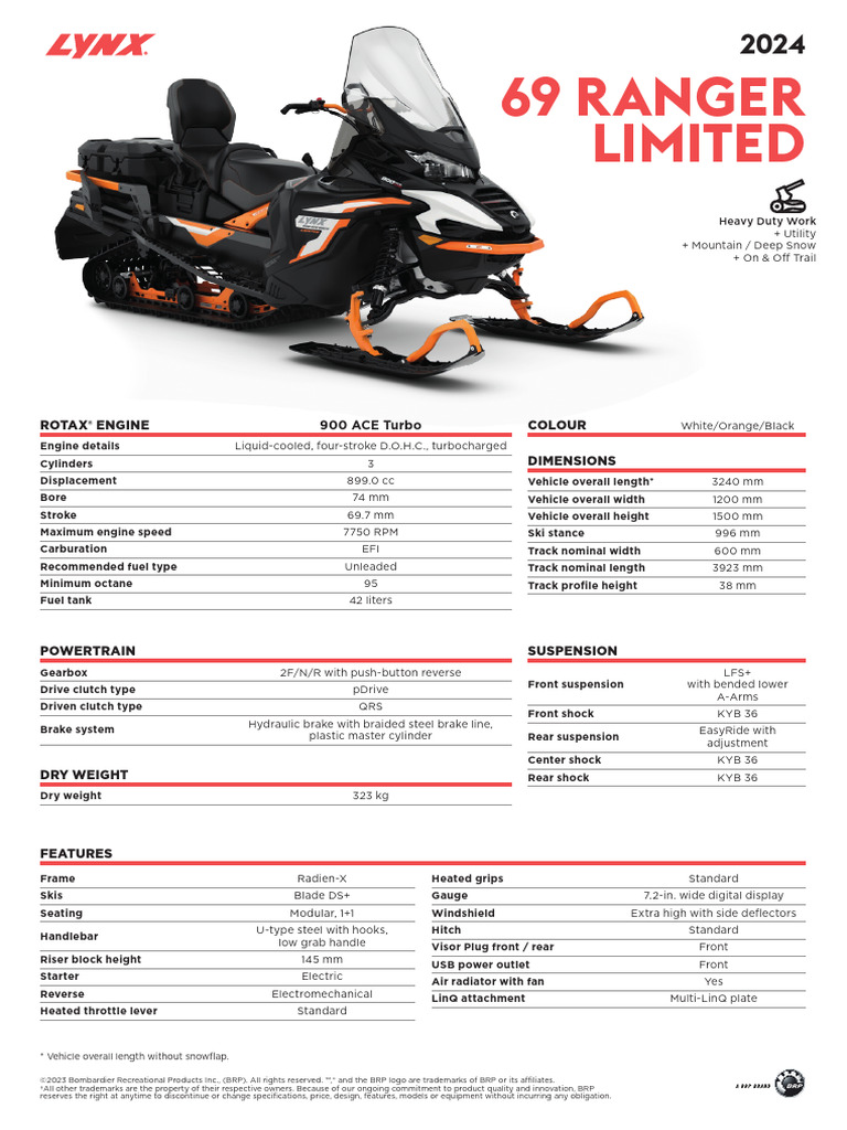 Lynx My24 69 Ranger Limited Spec Enemea | PDF | Vehicle Technology ...