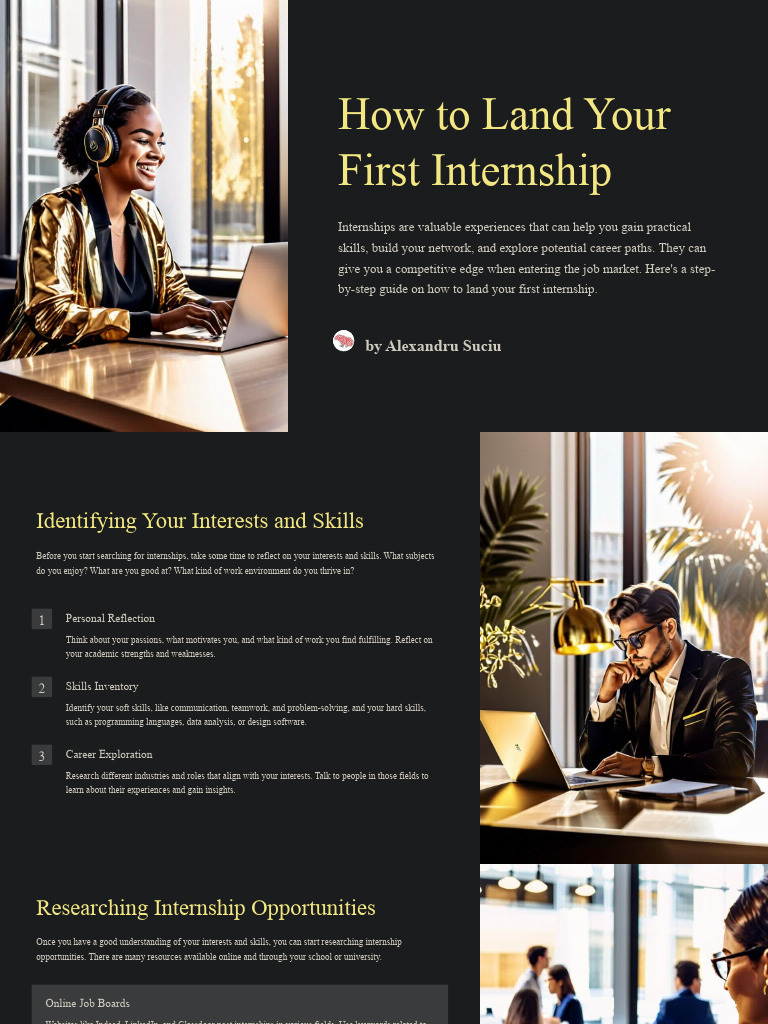 How To Land Your First Internship | PDF | Résumé | Internship