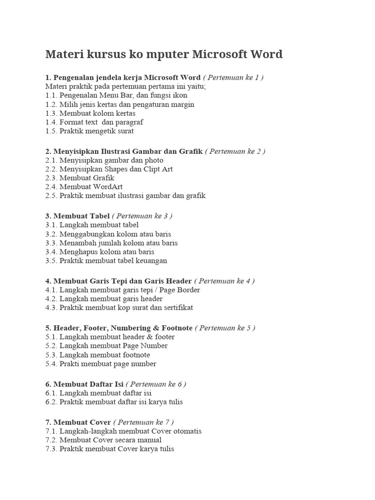 Kursus Microsoft Word Lengkap 2013 | PDF | Seni