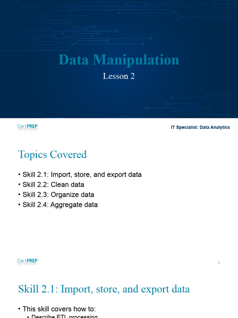 Data Manipulation Techniques for Analytics | PDF | Information ...