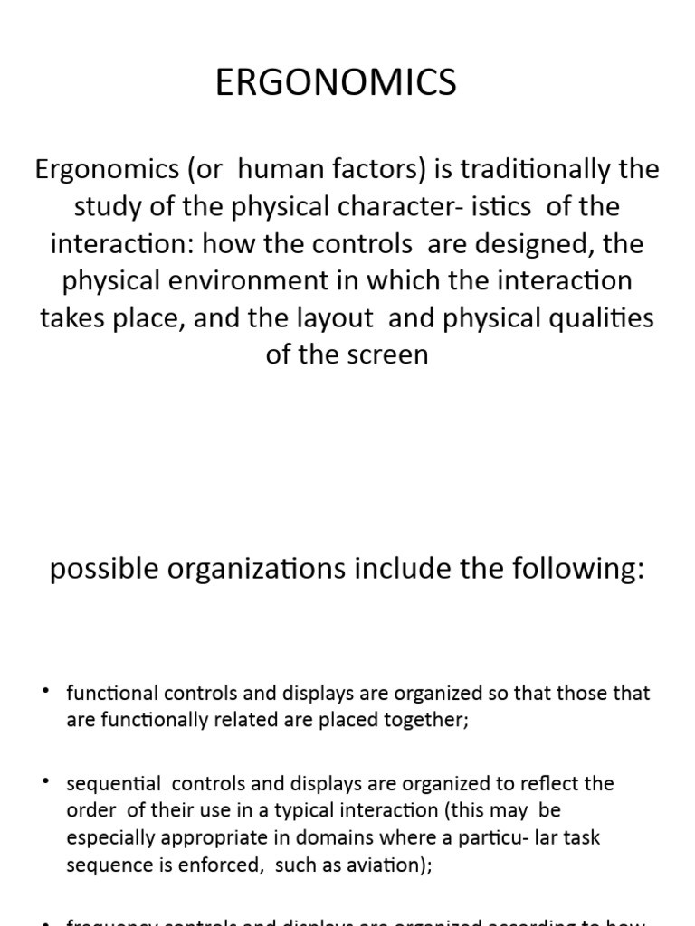 ERGONOMICS | PDF