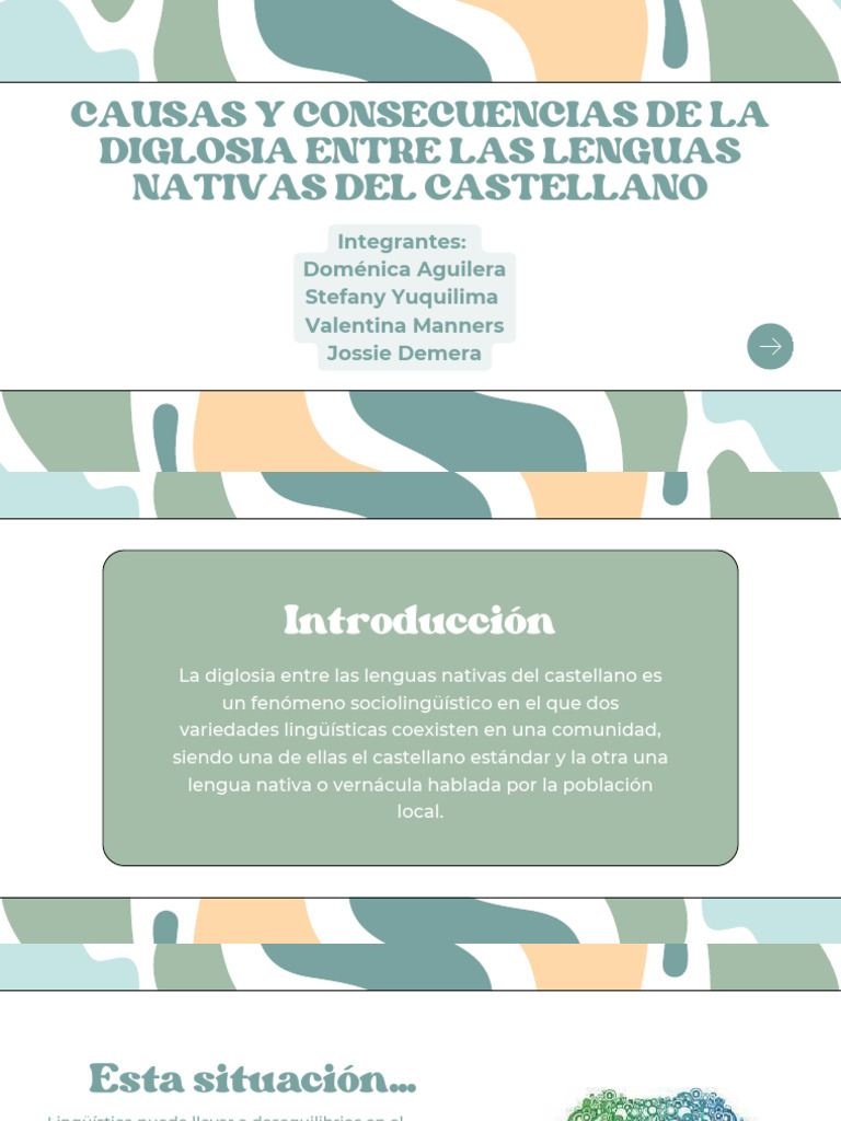 Causas y Consecuencias de la Diglosia | PDF | Lengua española ...
