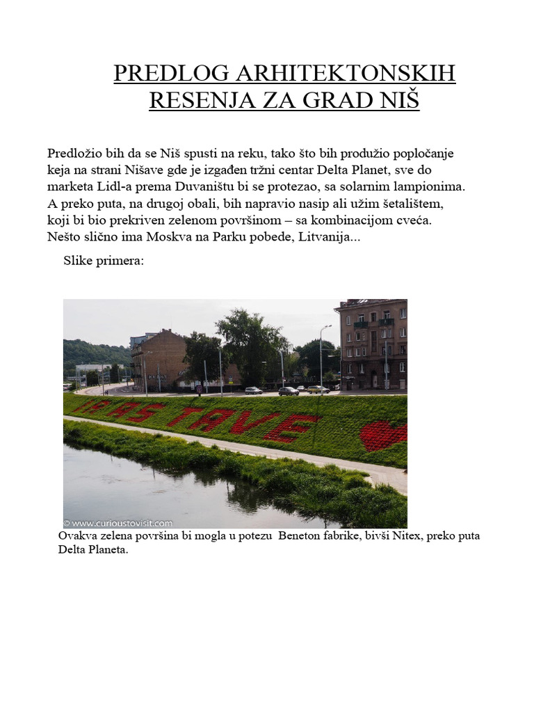 Predlog Arhitektonskih Resenja Za Grad Niš | PDF