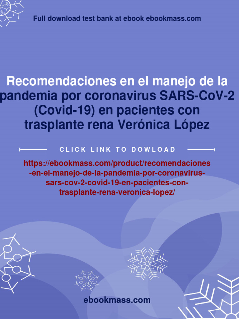 Full Download Recomendaciones en El Manejo de La Pandemia Por ...