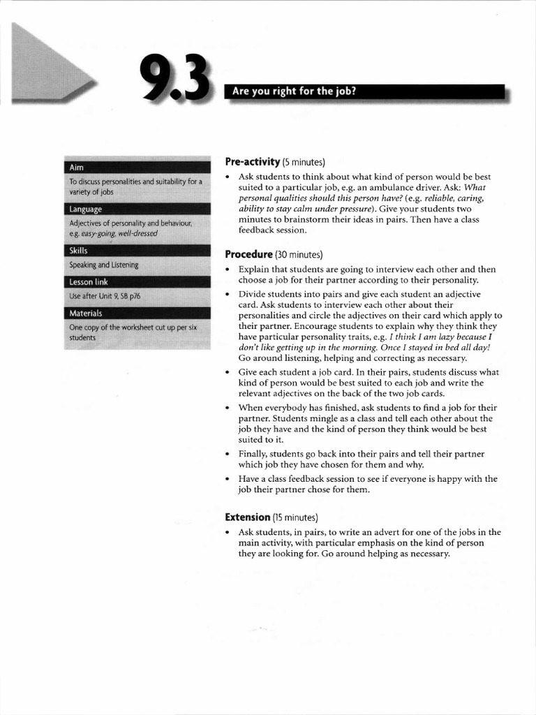 Adjectives Appearance Personality Pdf