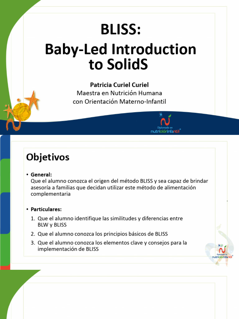Presentaci N BLISS Baby Introduction To Solids | PDF | Alimentos ...