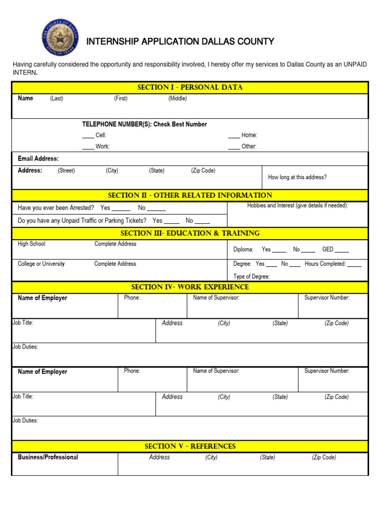 Revised Internship Application - 03212023 | PDF | Internship | Job Hunting
