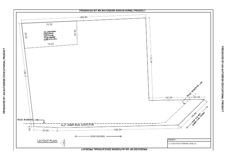 25m Wide Road Layout Plan Pune | PDF