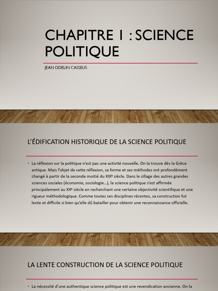 Histoire et Évolution de la Science Politique | PDF | Science | Sociologie