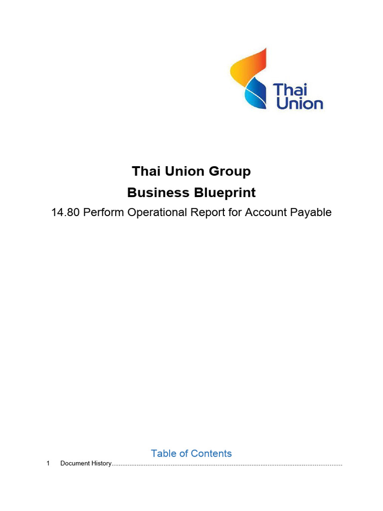TU - GT - BP 14.80 Perform Operational Report For Account Payable V2.0 ...