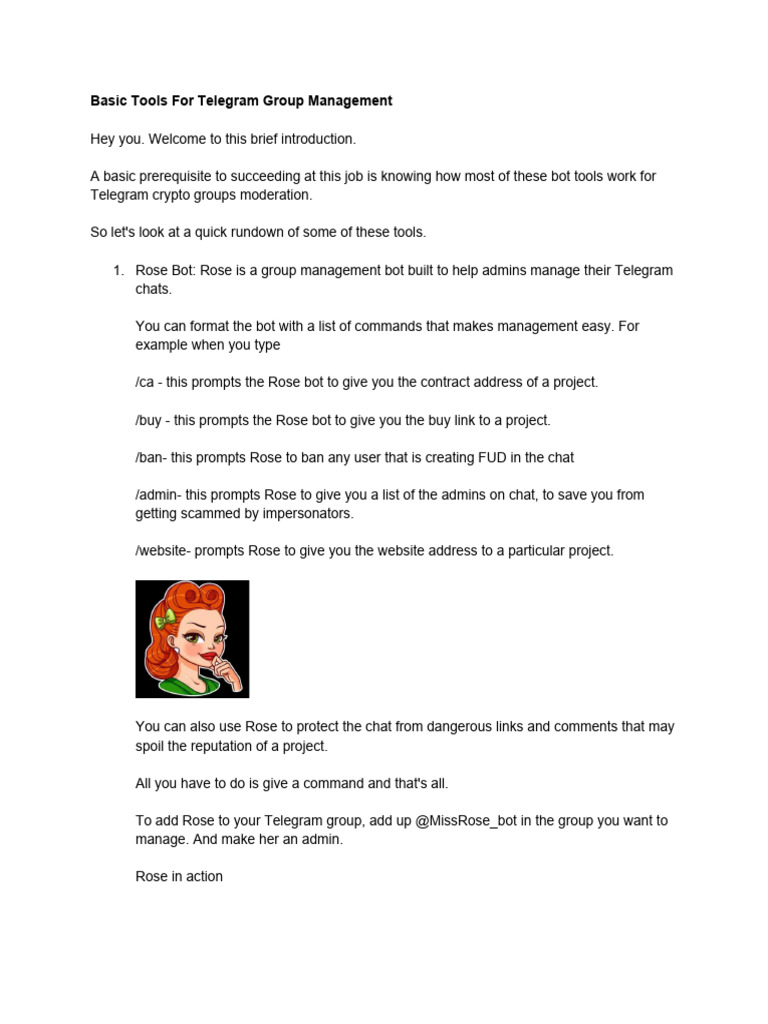 Telegram Crypto Group Tools Guide | PDF | Web 2.0 | Computing