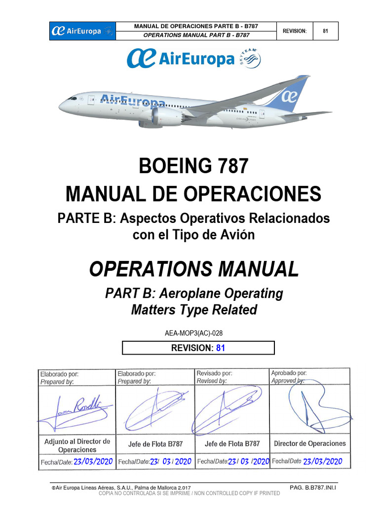 Boeing 787 Vfsg Manual: B787 Aircraft System – VTIQ