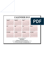 CALENDER  2012