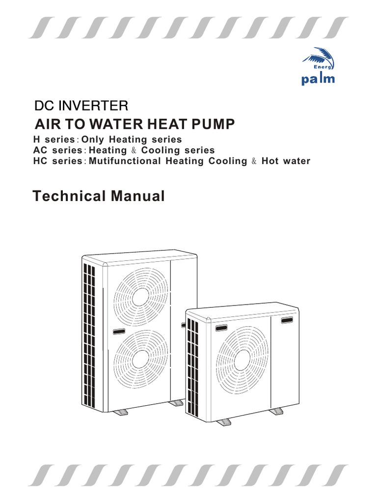Air to Water Heat Pump Manual | PDF | Temperature | Heat Transfer
