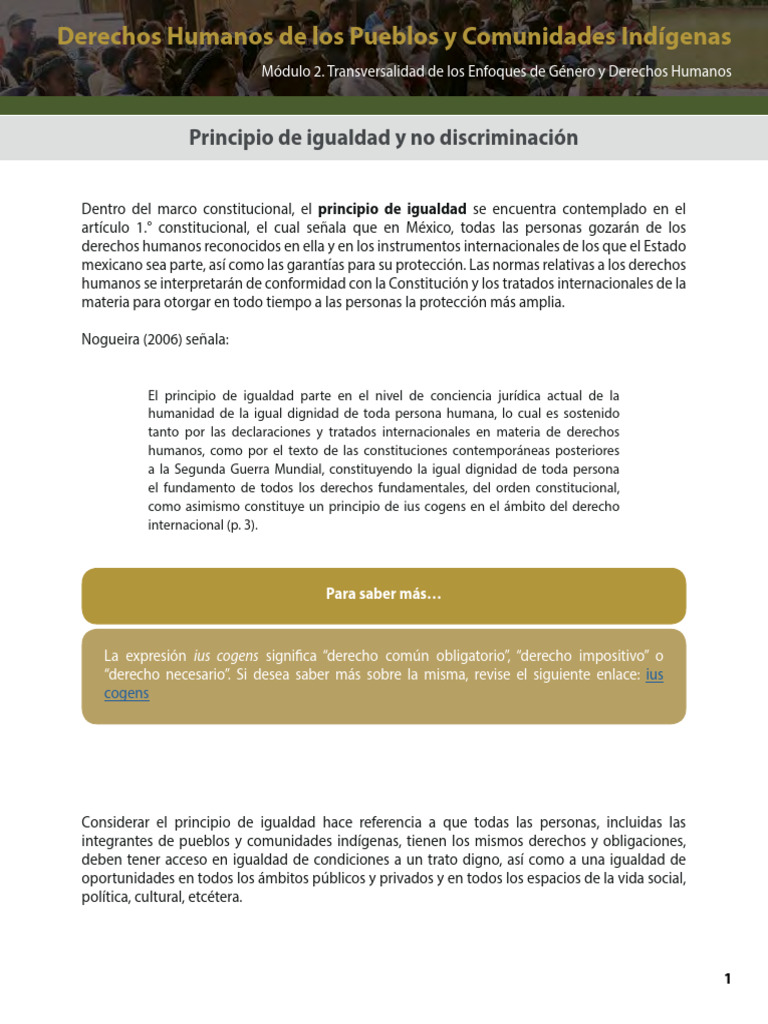 Igualdad y No Discriminación en México | PDF | Estudios de género ...