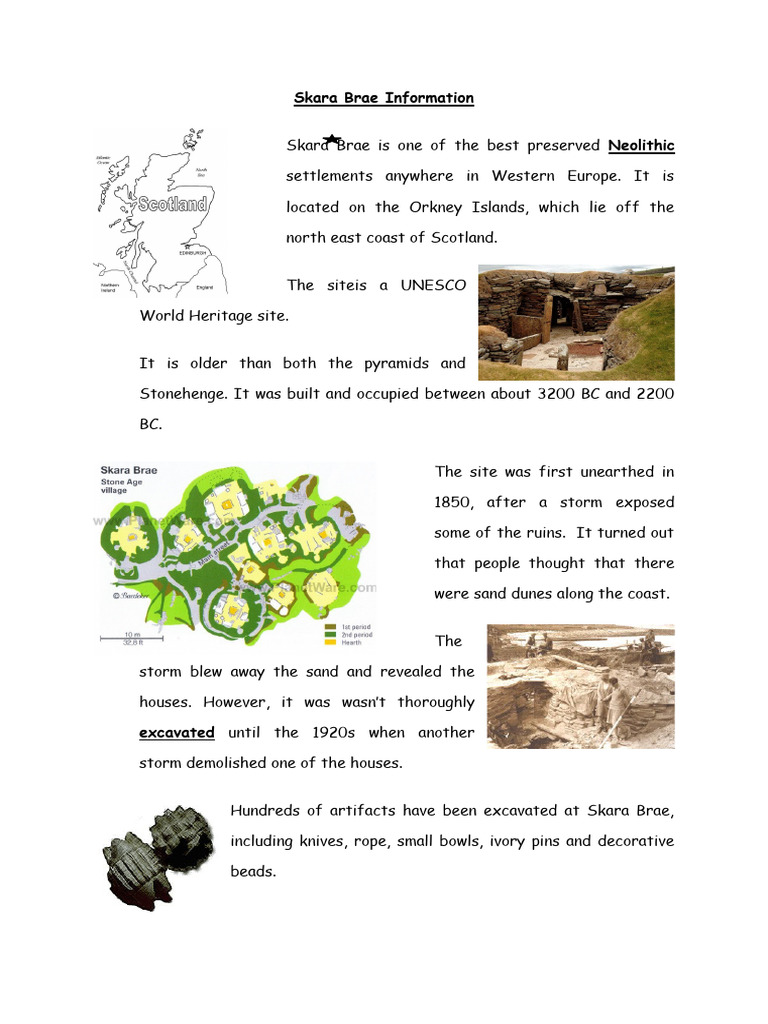 Skara Brae Informationlesson Pdf