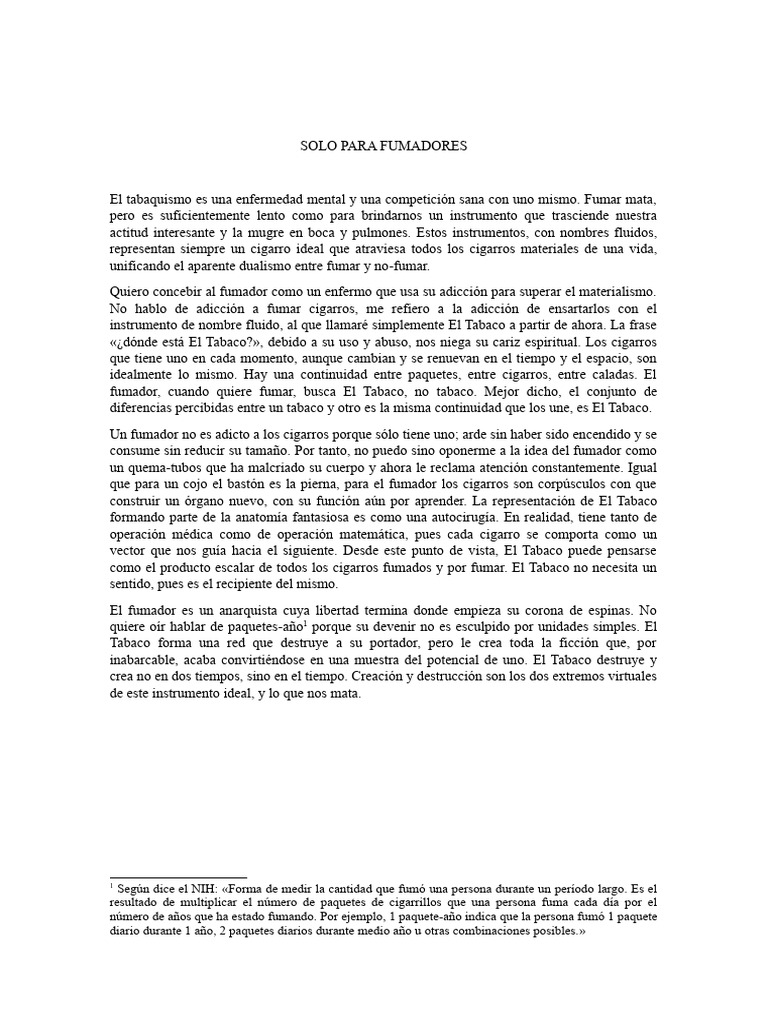 S lo para fumadores pdf cigarrillo de fumar