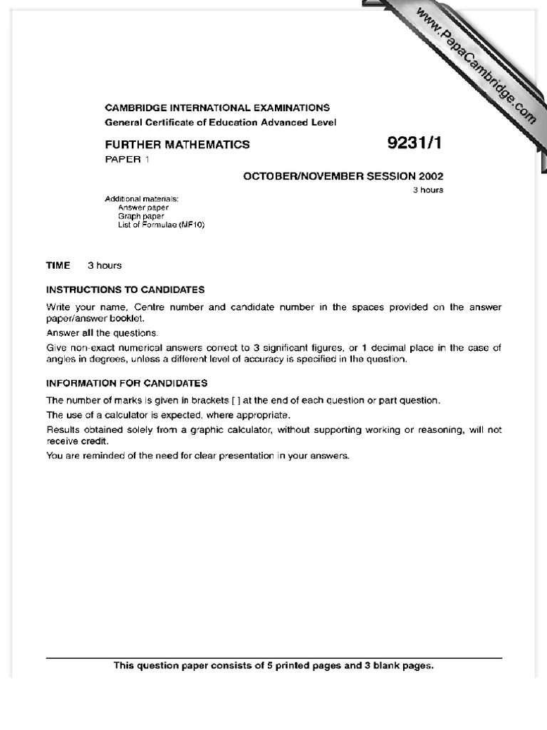 9231 w02 QP 1 | PDF