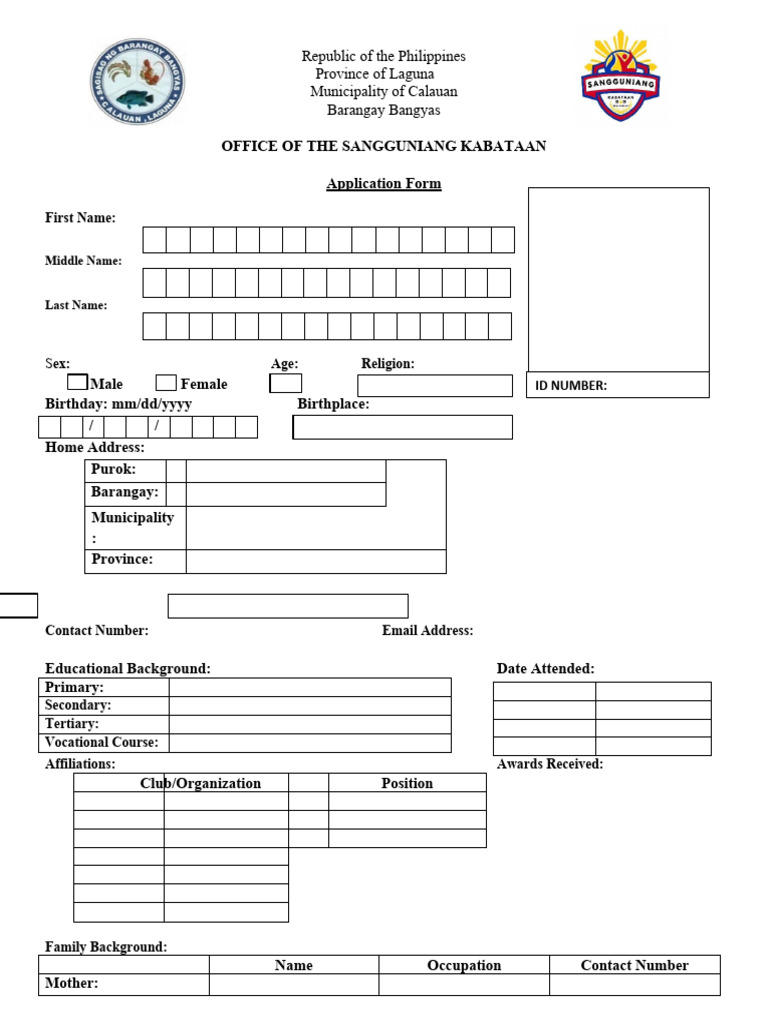 Youth Council Application Form Pdf Wellness