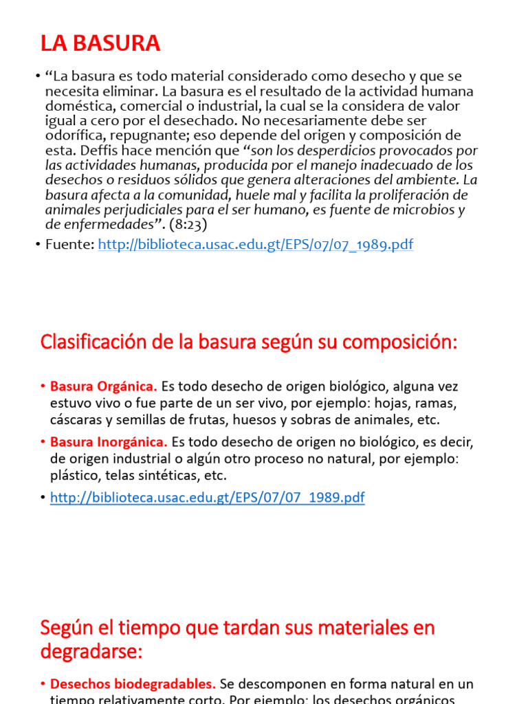 Tipos y Efectos de la Basura y Contaminación | PDF | Contaminación ...