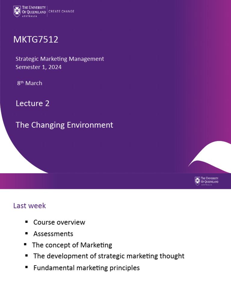 Strategic Marketing Management Overview | PDF | Strategic Management ...