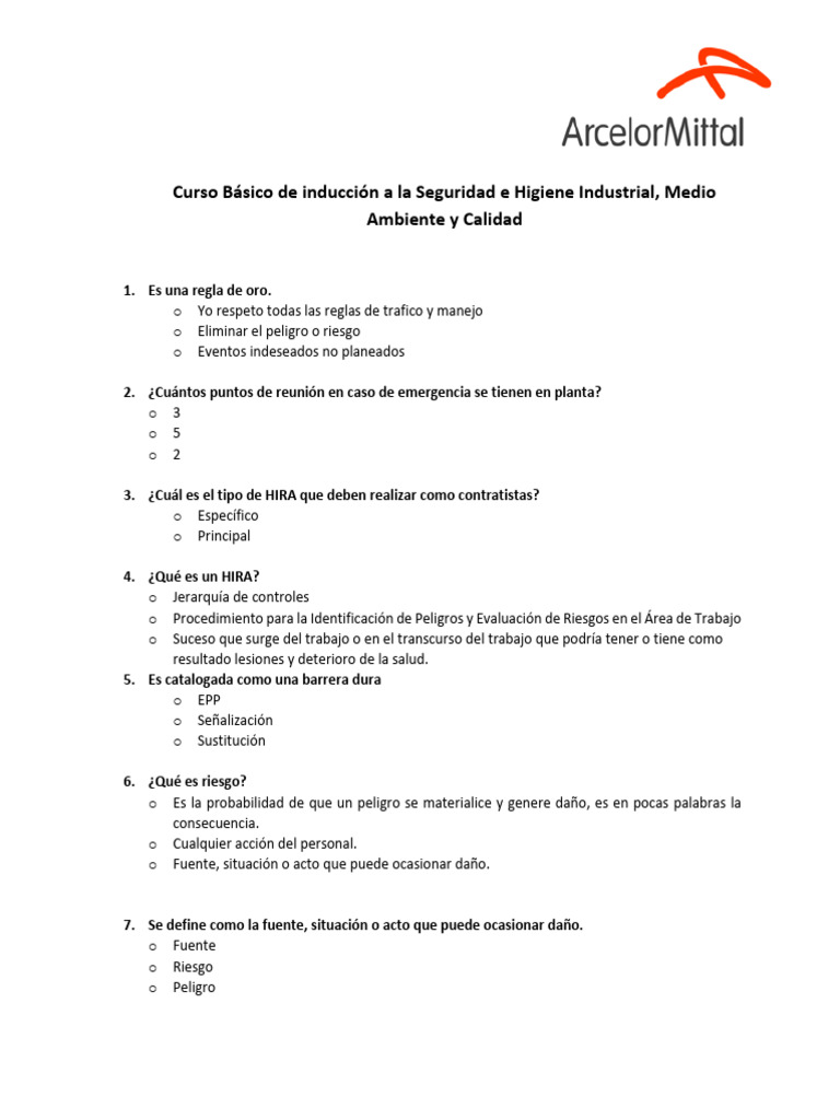 Curso de Seguridad e Higiene Industrial | PDF | Seguridad y salud ...