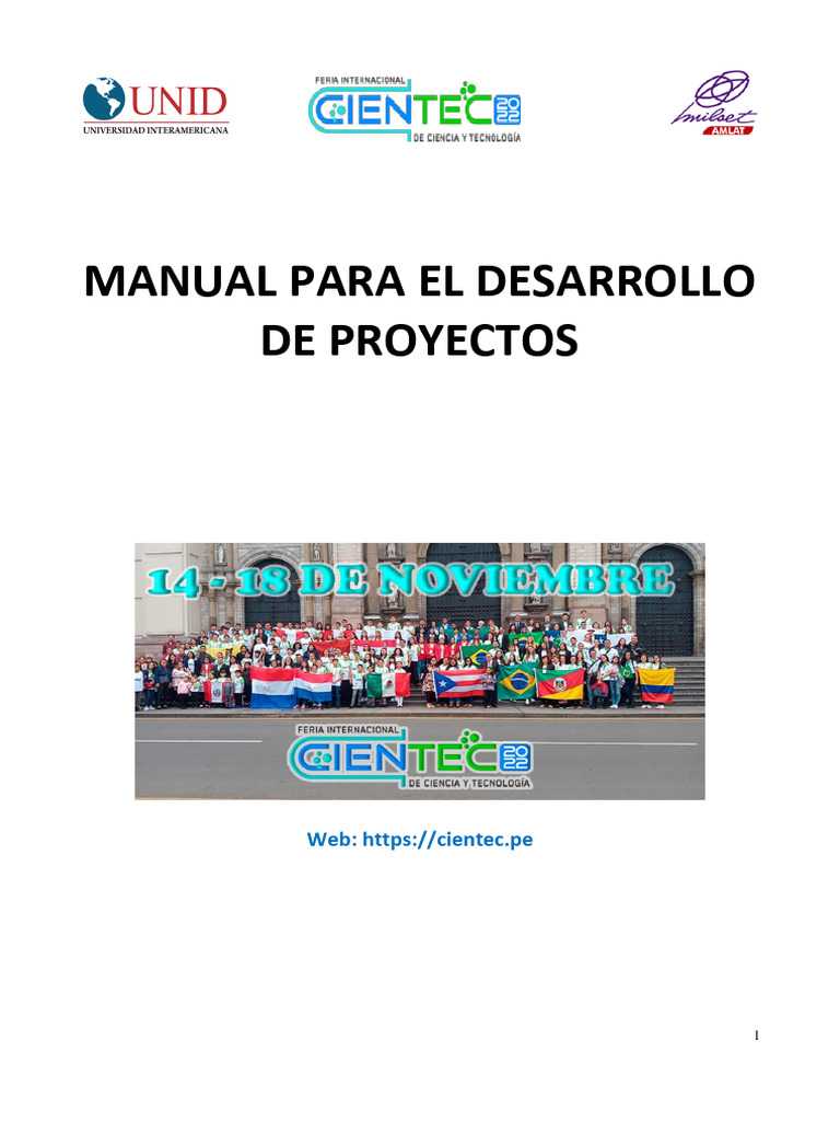 Manual para El Desarrollo de Proyectos Cientec 2022 2 | PDF ...