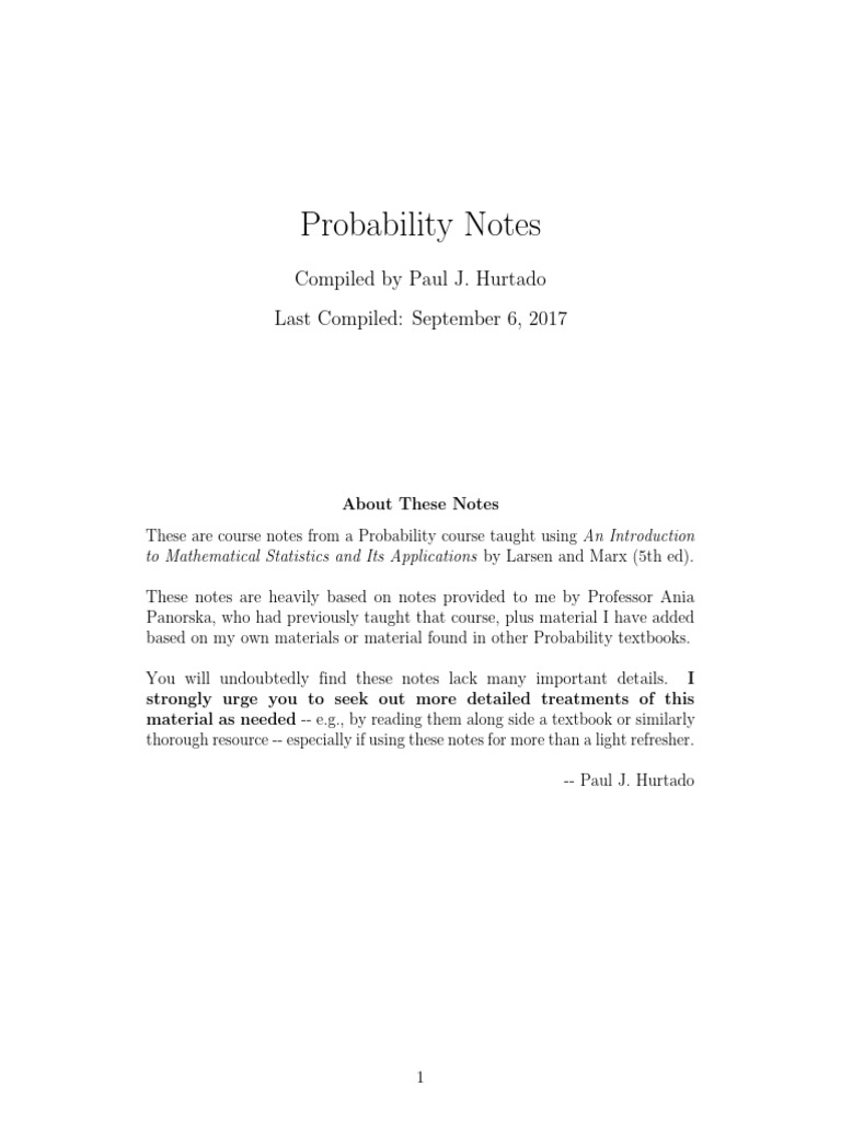 Probability Review Pdf Probability Distribution Probability