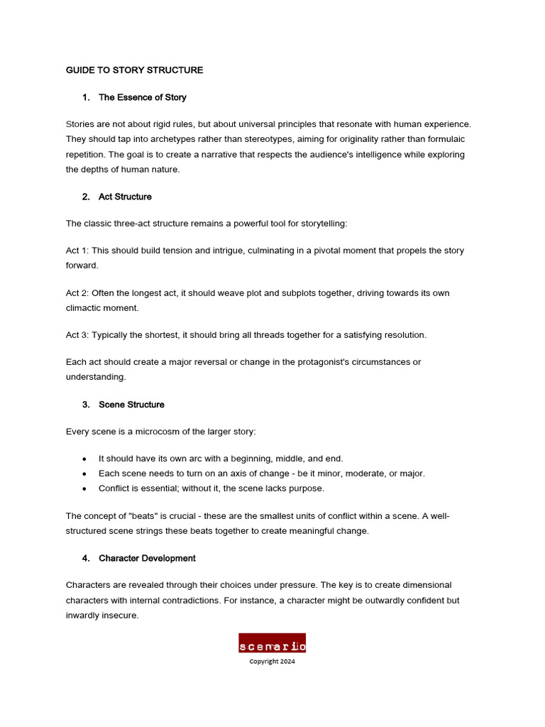 Guide To Story Structure | PDF | Plot (Narrative) | Genre