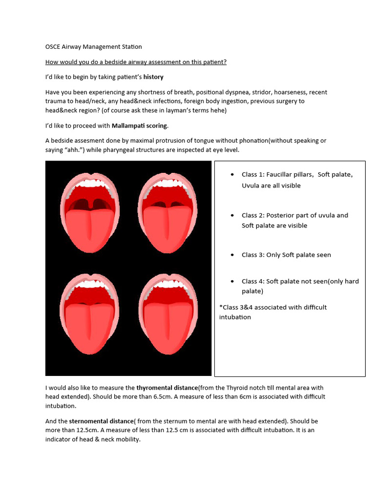 Airway Assessment for Intubation | PDF | Clinical Medicine | Medical ...