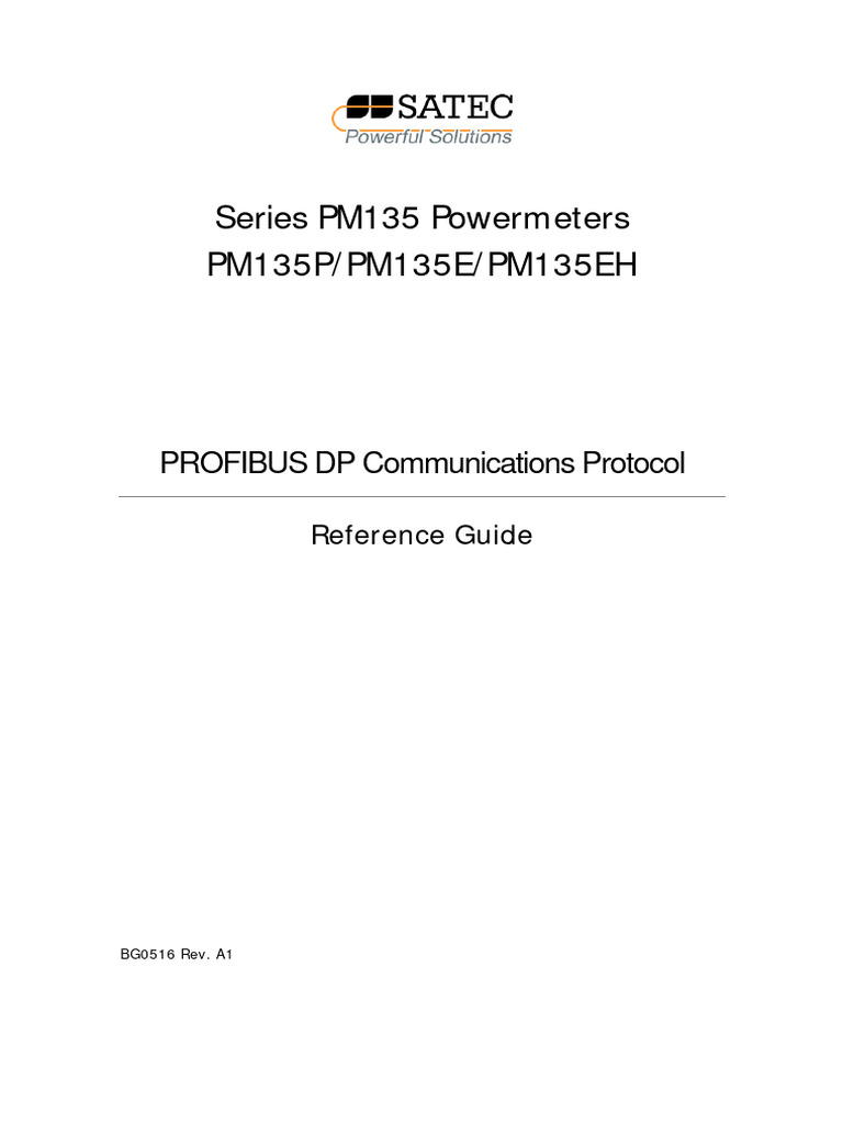 PM135 Profibus | PDF | Integer (Computer Science) | Computing