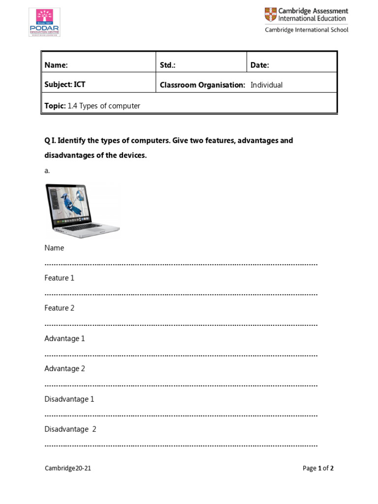 Types of Computers: Features & Pros/Cons | PDF